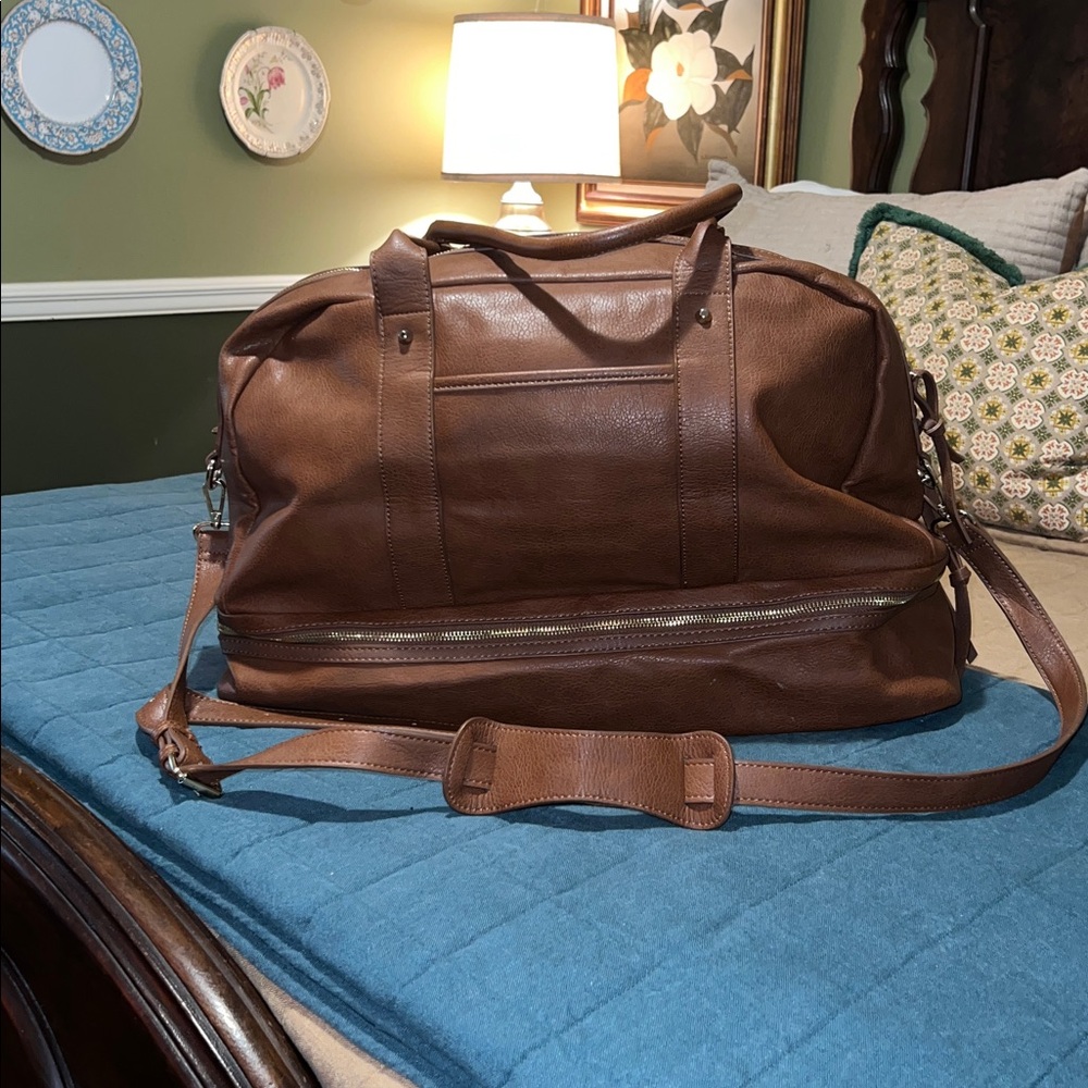Sole Society Leather Weekender Bag